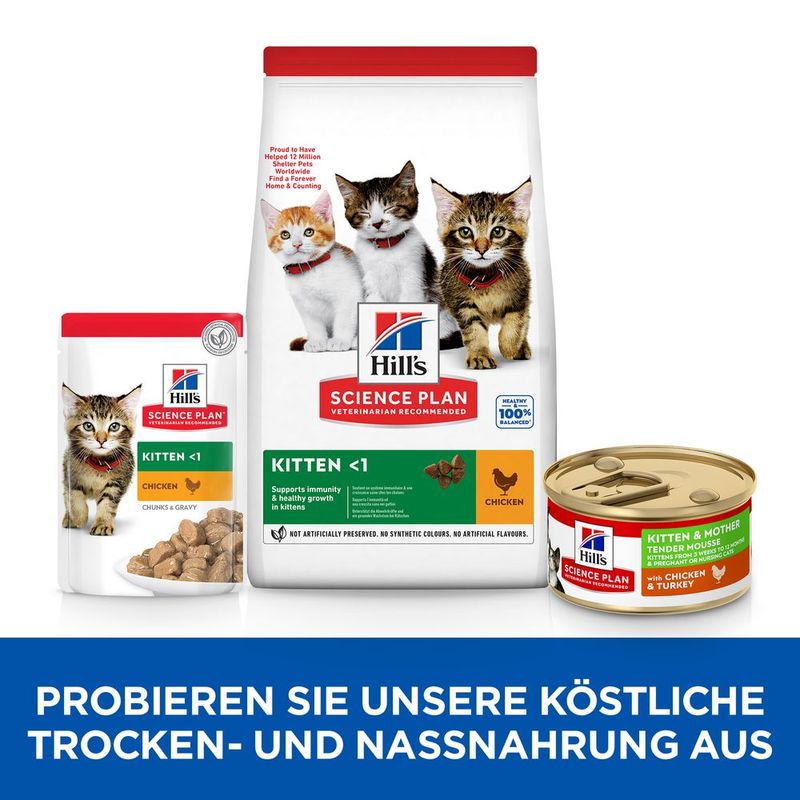 Hill's Science Plan Kitten & Mother Tender Mousse mit Huhn und Truthahn