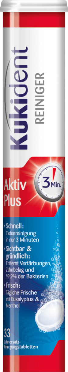 Gebissreiniger Tabs aktiv Plus, 33 St