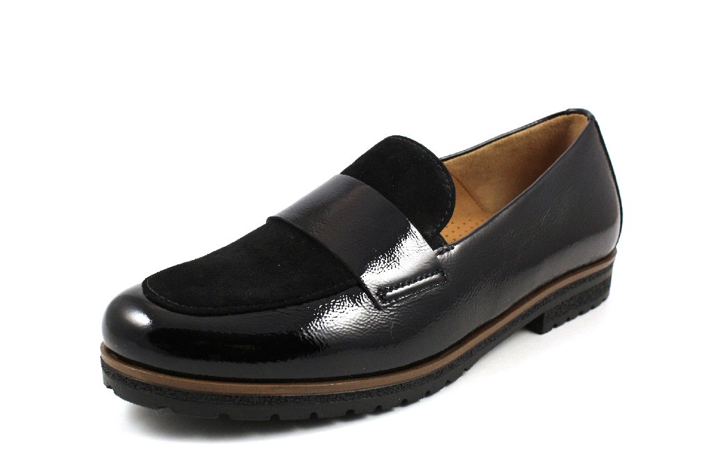 GABOR Komfort Slipper schwarz