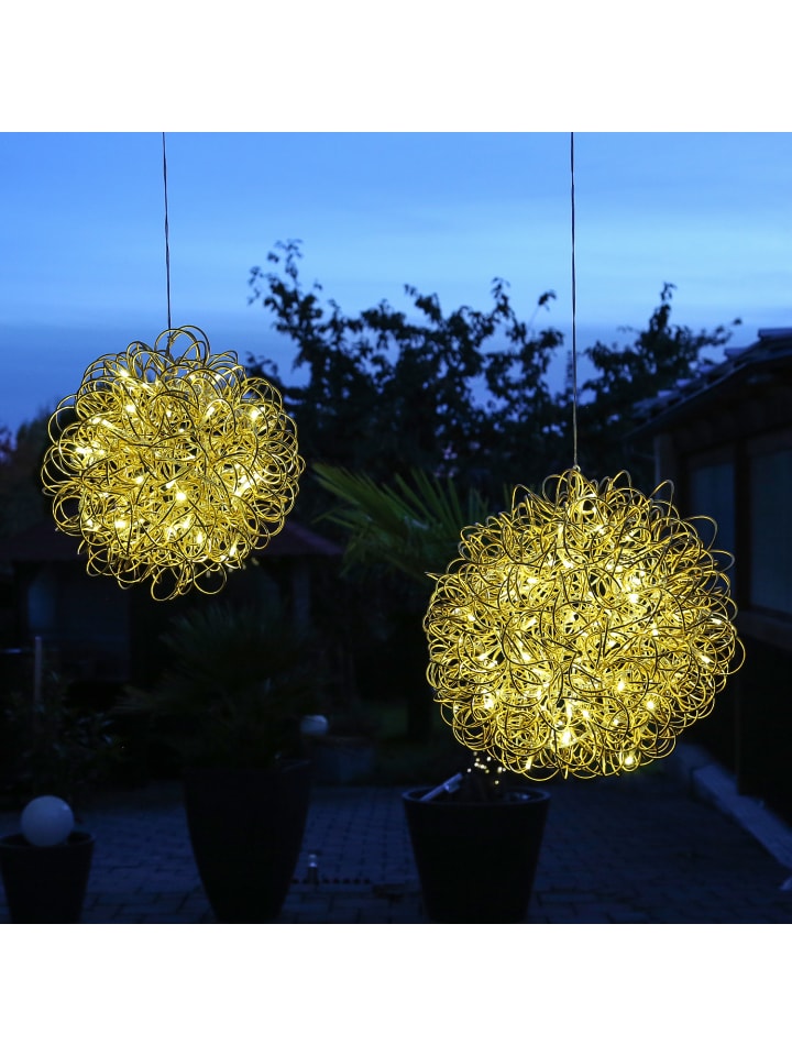 MARELIDA LED Drahtkugel Sphere 100LED D: 40cm für Außen in gold günstig kaufen onesize