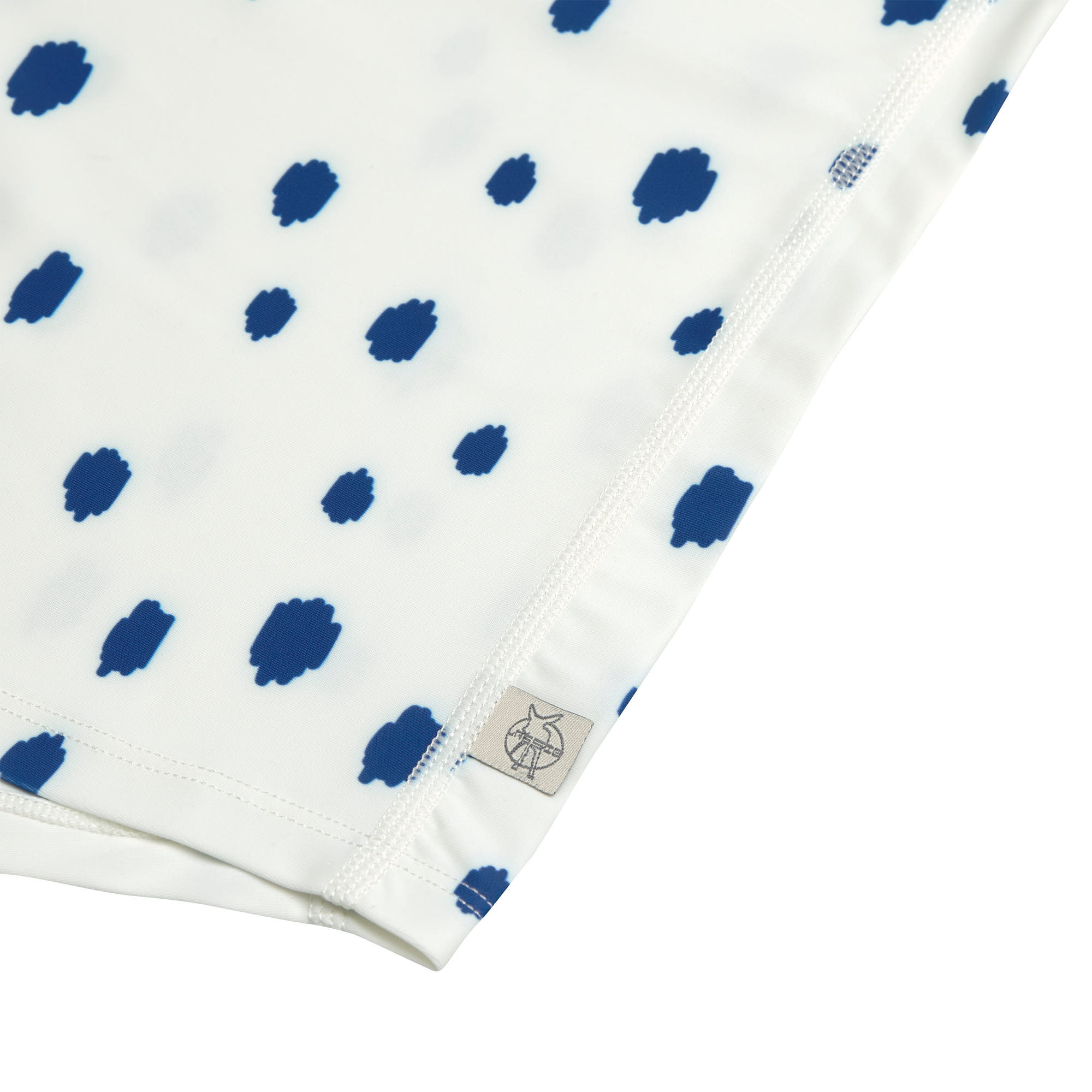 UV Shirt Kinder Langarm - Punkte, Blau Weiß