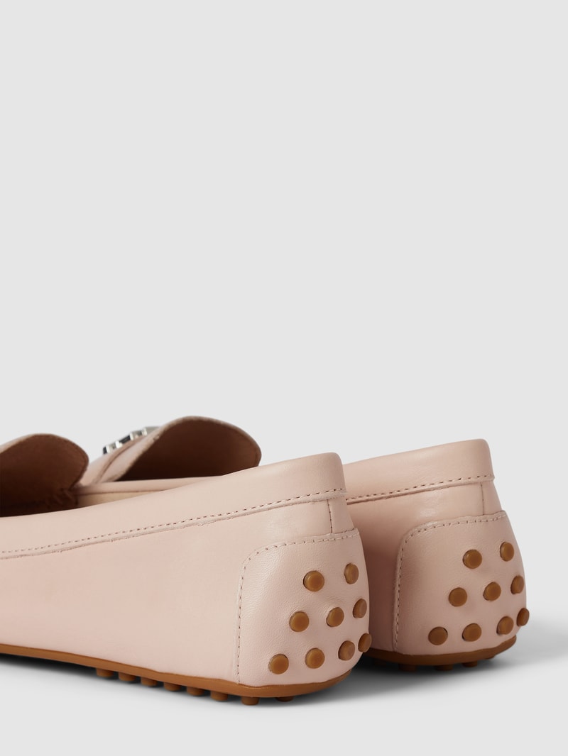 Penny-Loafer mit Label-Applikation Modell 'BARNSBURY' in hellrosa