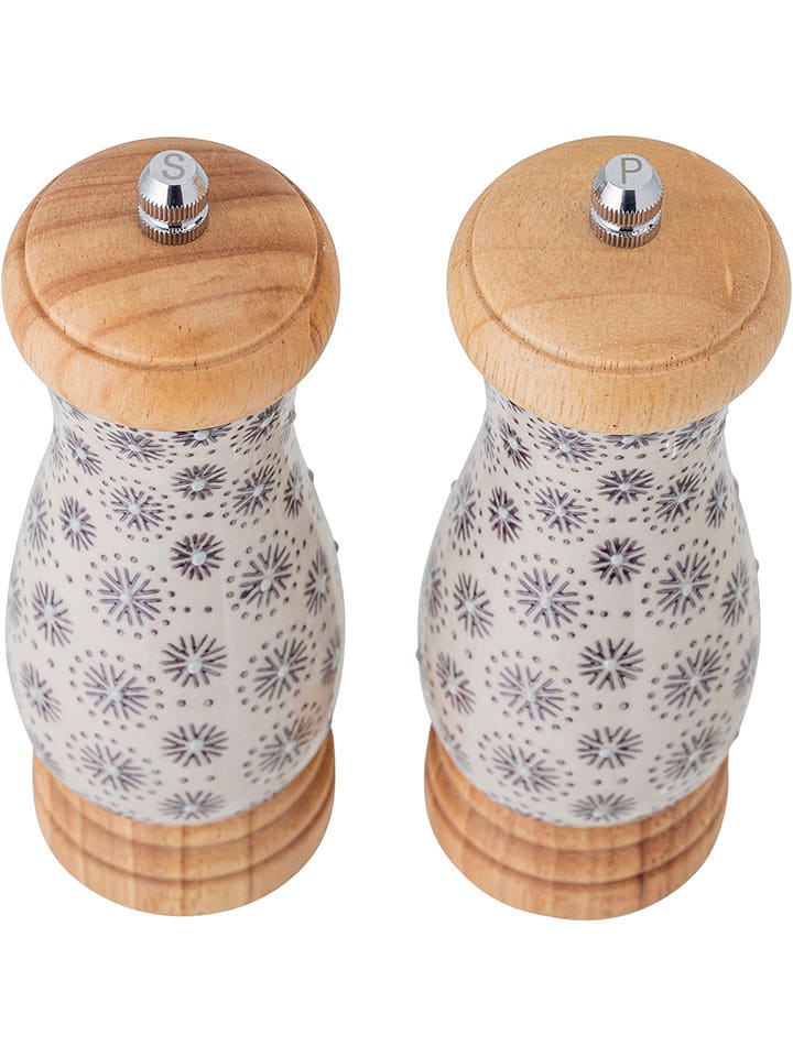 Bloomingville 2tlg. Set: Salz- & Pfeffermühlen ''Elsa'' in Hellbraun/ Beige - (H)11 x Ø 6 cm günstig kaufen onesize
