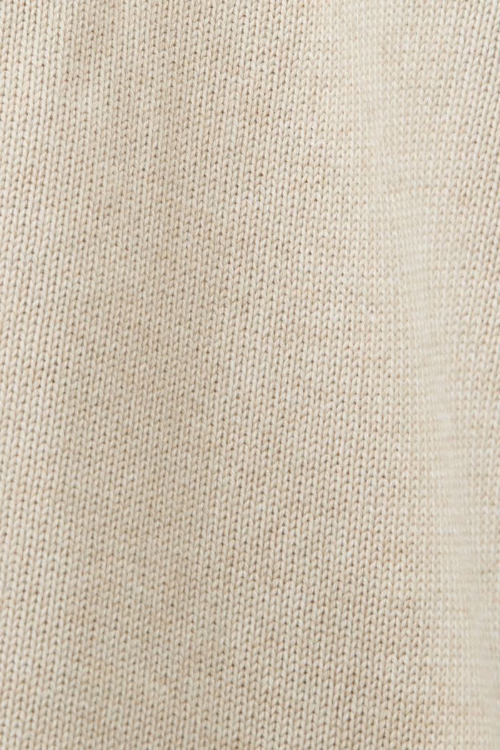 Baumwollpullover mit V-Ausschnitt