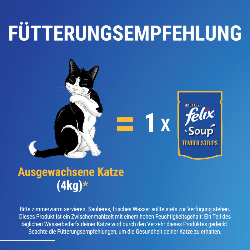 Felix Nassfutter Felix Soup Suppe 6x48g Rind, Huhn, Thunfisch
