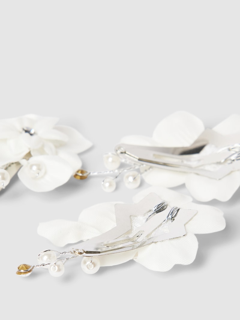 Anstecknadel in metallic im 3er-Pack in offwhite