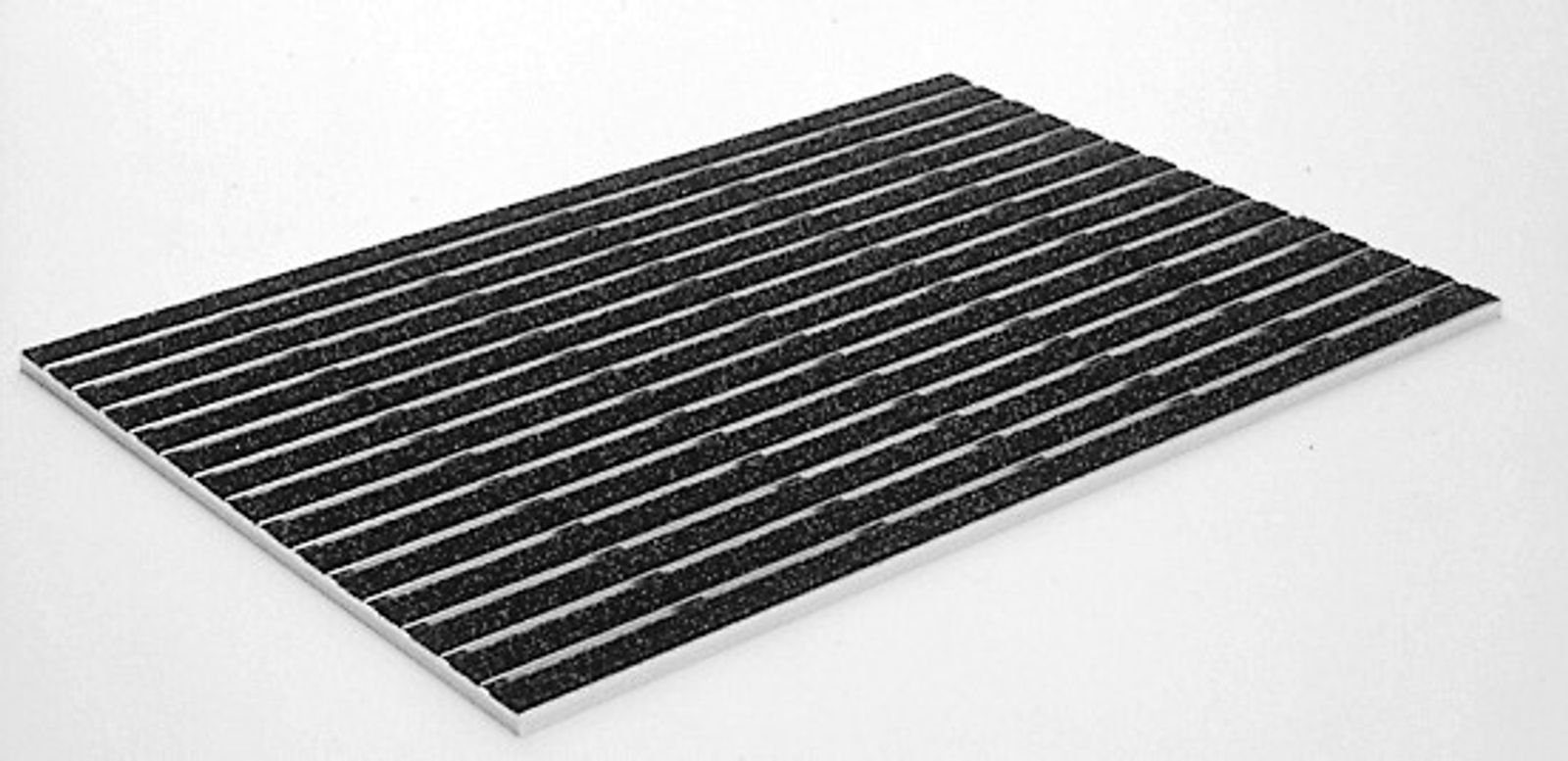 Fußmatte ACO 750x500x12mm Schuhabstreifer Rips anthrazit Fußmatte Türmatte mit ALU Rahmen Eingangsmatte Indoor, ACO Severin Ahlmann GmbH & Co. KG, rechteckig, Höhe: 12 mm, einfache Montage für Selbstbau