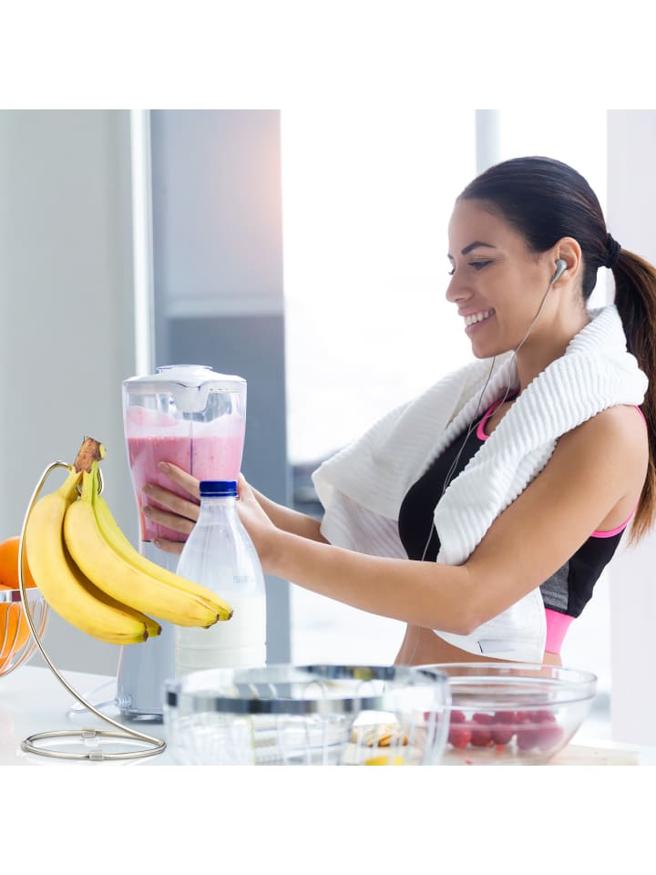 relaxdays Bananenhalter in Silber günstig kaufen onesize