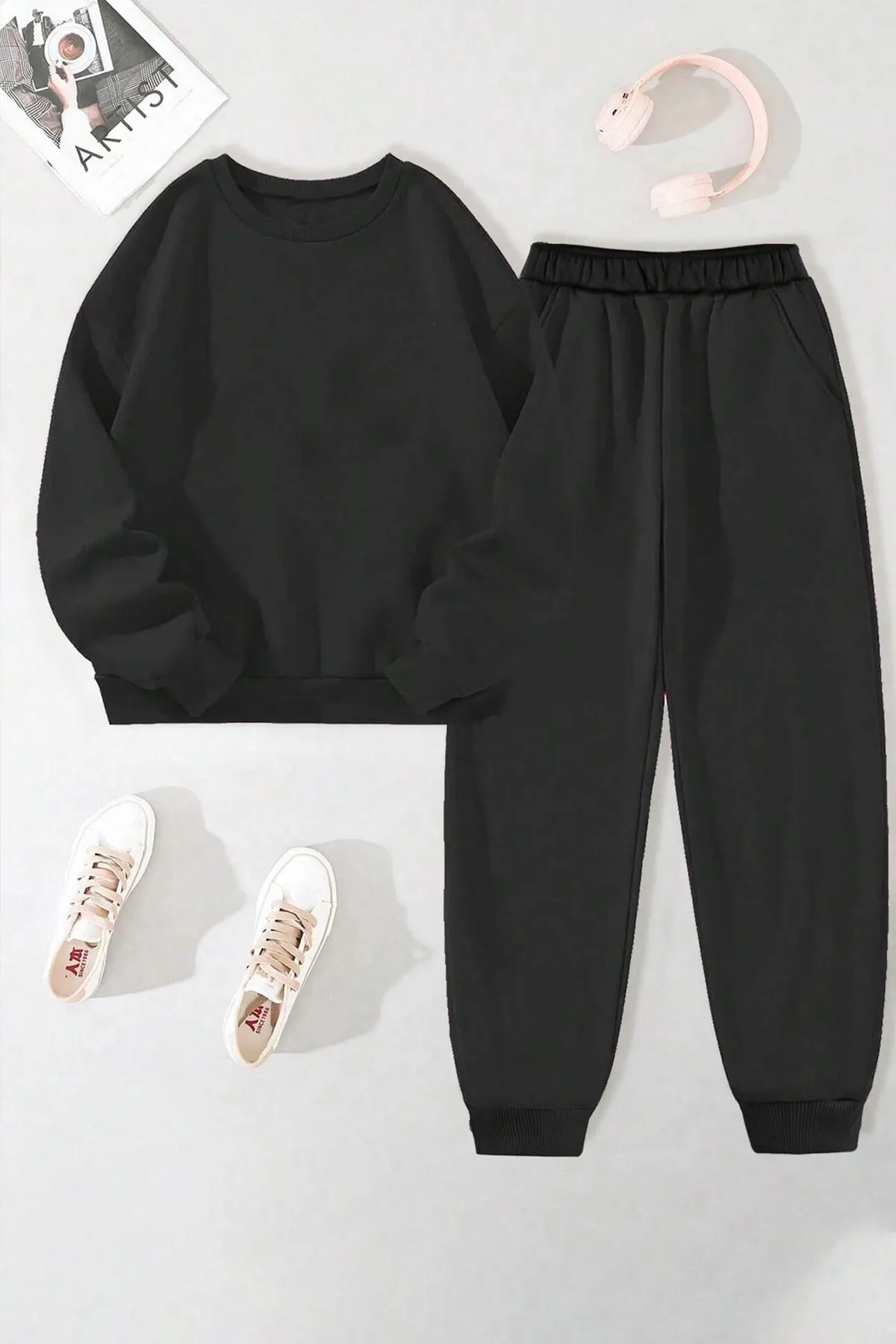 uyguntarz  Zweiteiler - Schwarz - Regular Fit