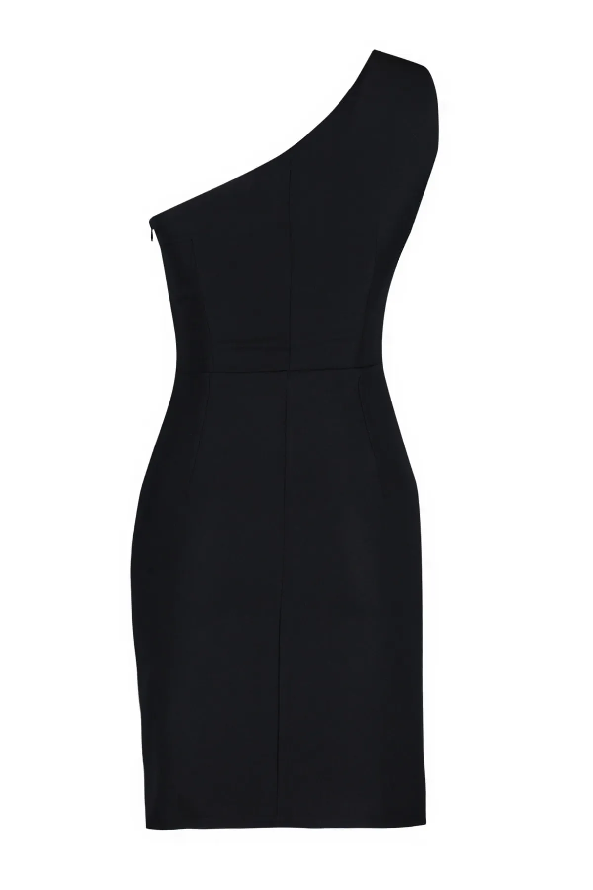 Trendyol Collection  Elegantes Abendkleid mit schwarzem Kragen und Ausschnitt TPRSS19UT0112