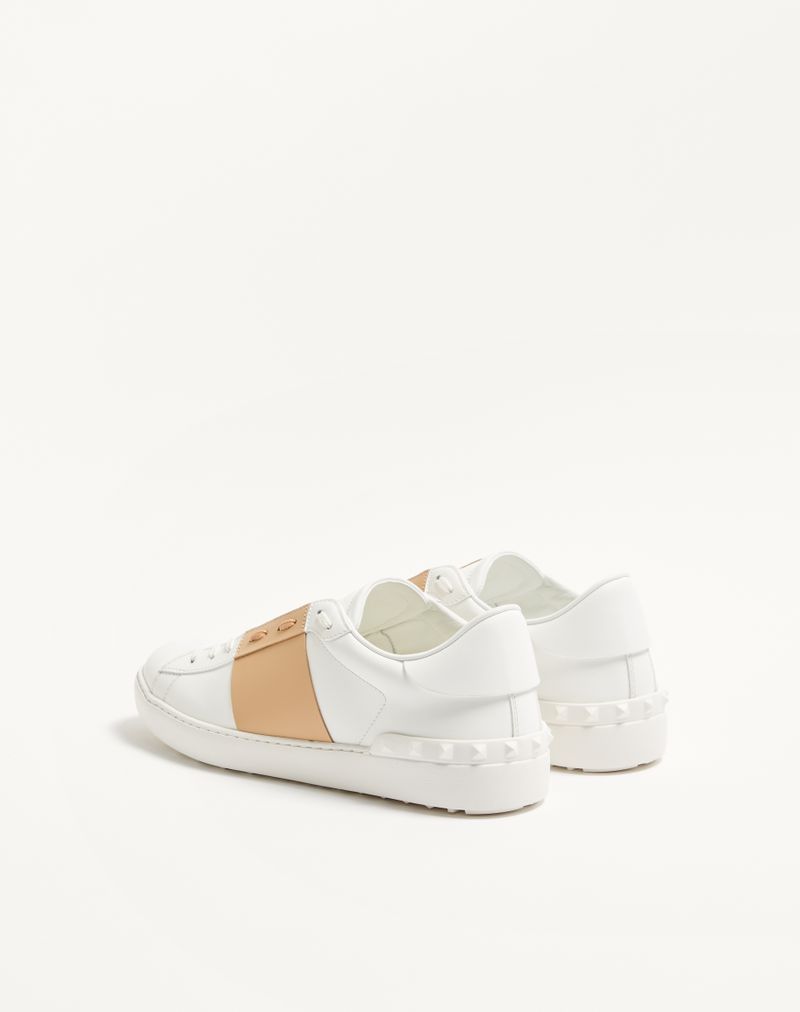 Baskets ouvertes en cuir de veau