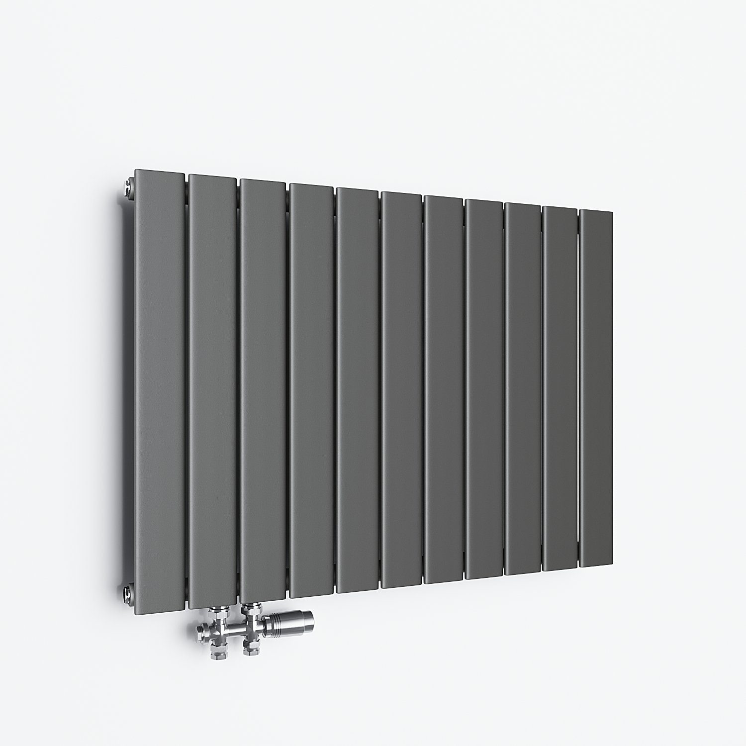 ELEGANT Designheizkörper Heizkörper Design Anthrazit Vertikal/Horizontal,Einlagig/Doppellagig, Paneelheizkörper mit Anthrazit/Chrom Multiblock