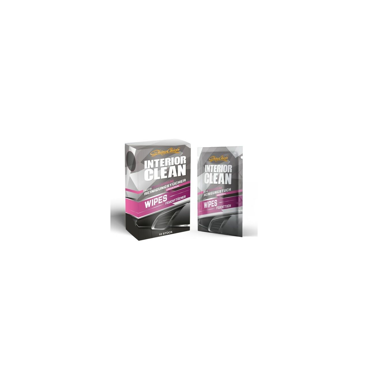ShinyChiefs Interior Clean Auto Innenraum Reinigungstücher Wipes 10 Stück