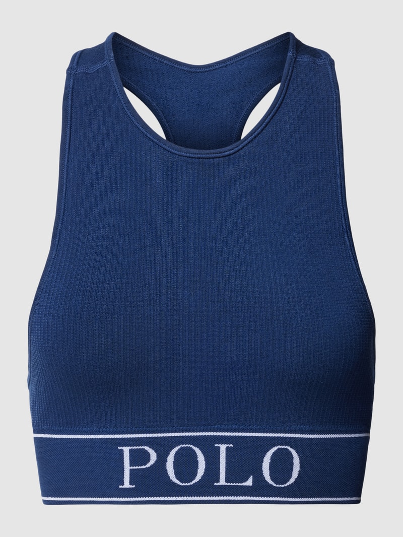 Bralette mit Label-Detail in marineblau