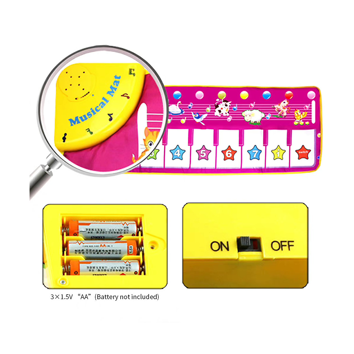 frler Klaviermatte Musikmatte Piano Matte Tanzmatte fur Kinder Tanzmatten für Kinder