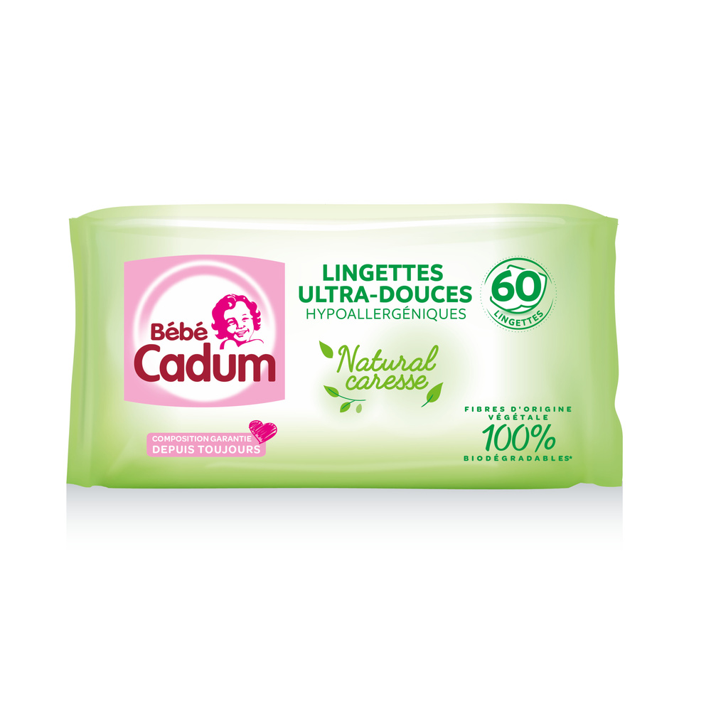 cadum Bébé Cadum Lingettes natural caresse ultra-douces lot de 2