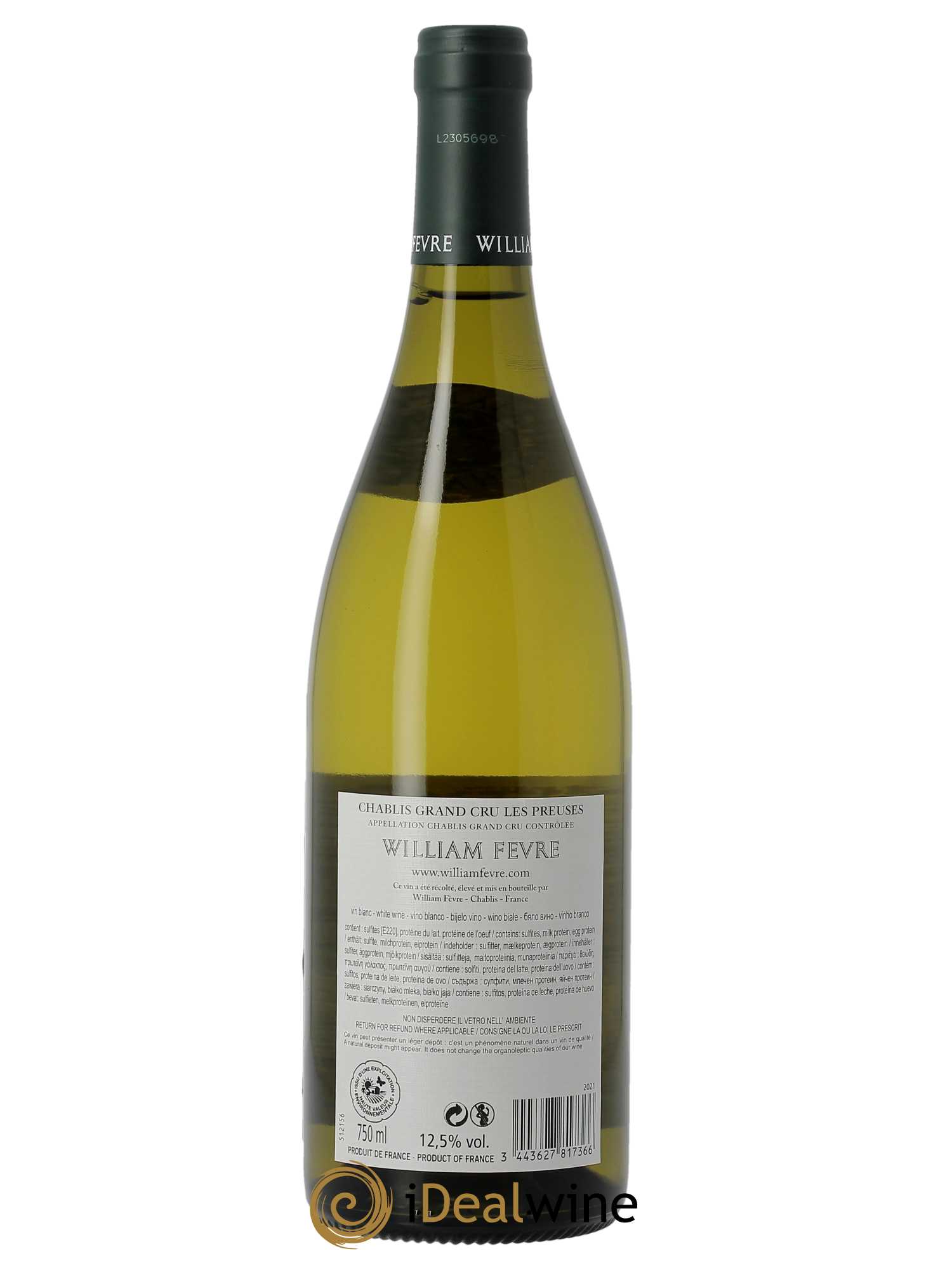 Chablis Grand Cru les Preuses William Fèvre (Domaine) (CBO à partir de 6 BTS) 2021 - Lot de 1 Bouteille