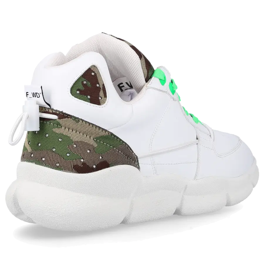 F_WD - Sneaker low FWS34 Econappa Logo olive weiß - weiß