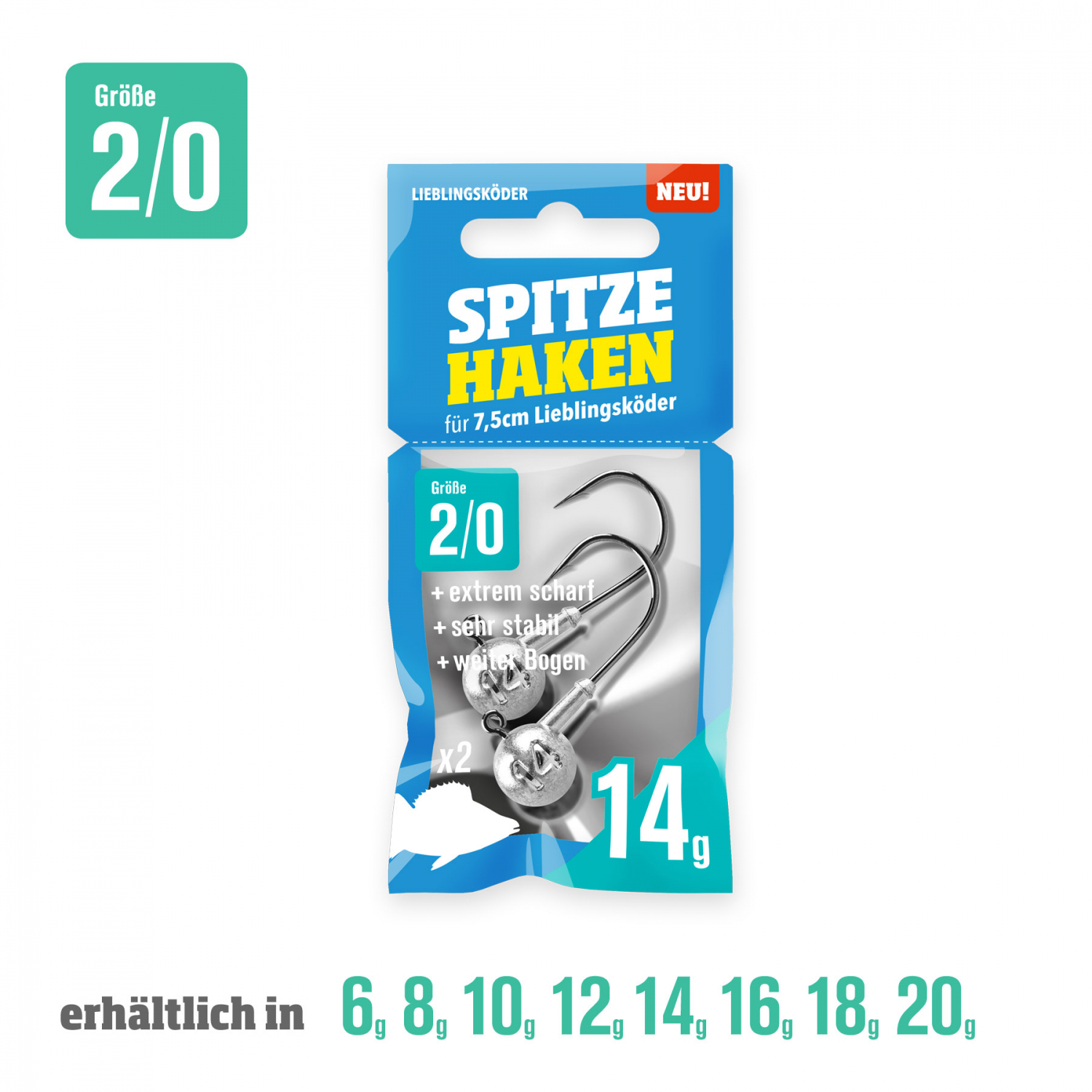 Lieblingsköder Angelhaken Spitze (2/0)