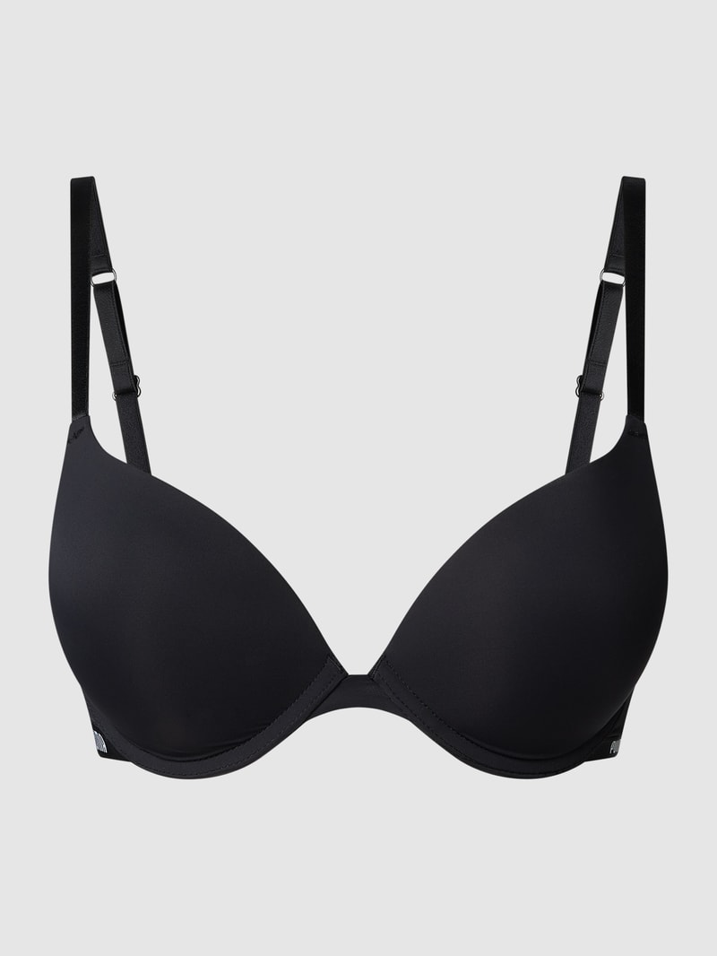 Push-up-BH mit wattierten Cups in schwarz