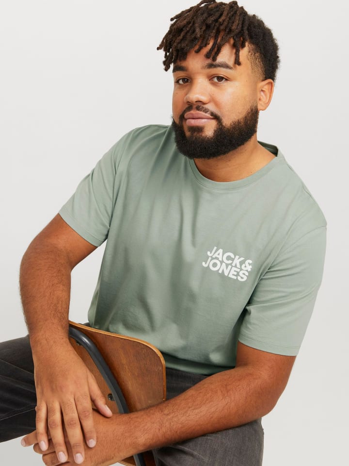 JACK & JONES PLUS T-shirt in Iceberg Green günstig kaufen