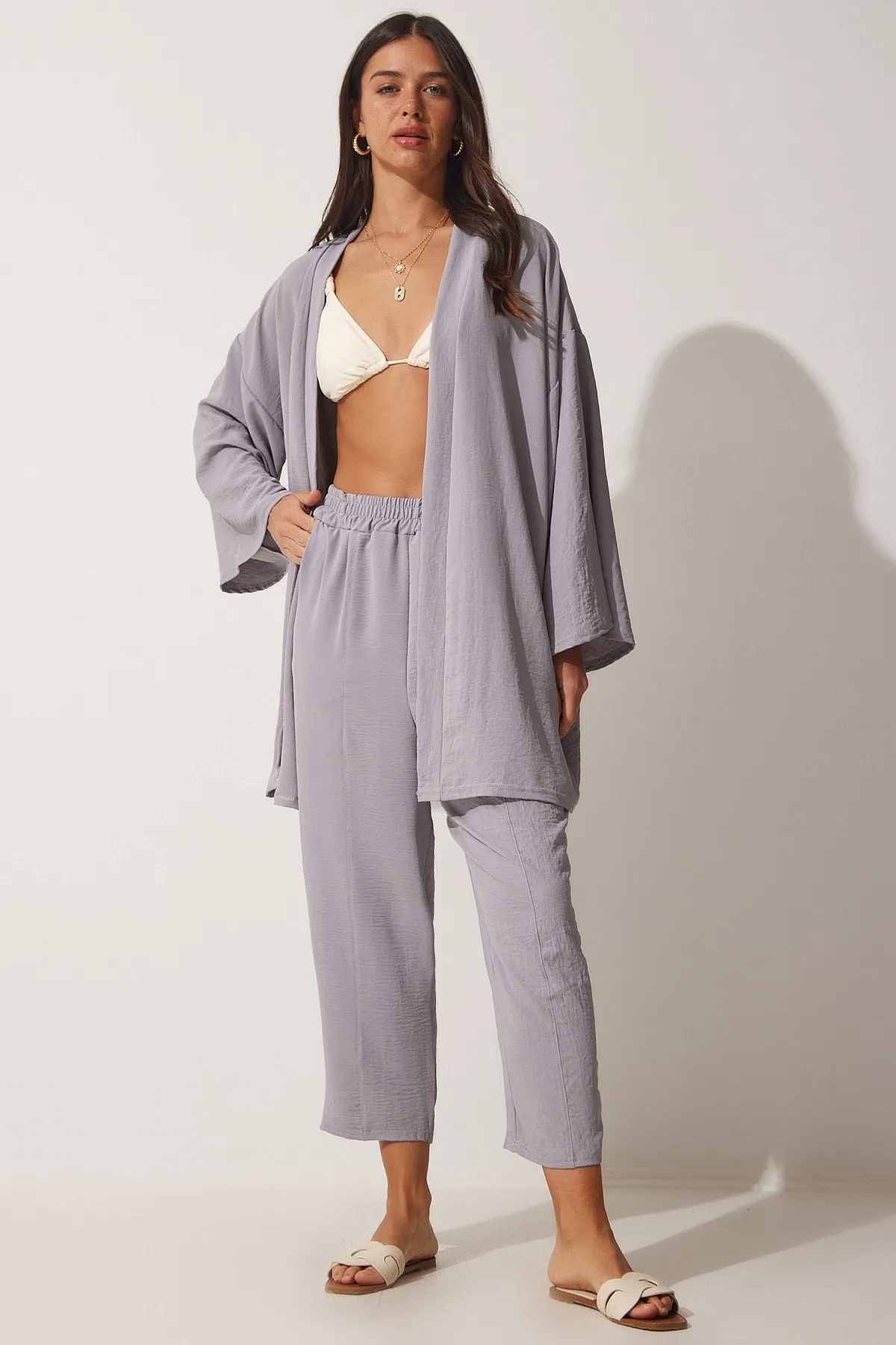 Happiness İstanbul  Zweiteiler - Grau - Oversized