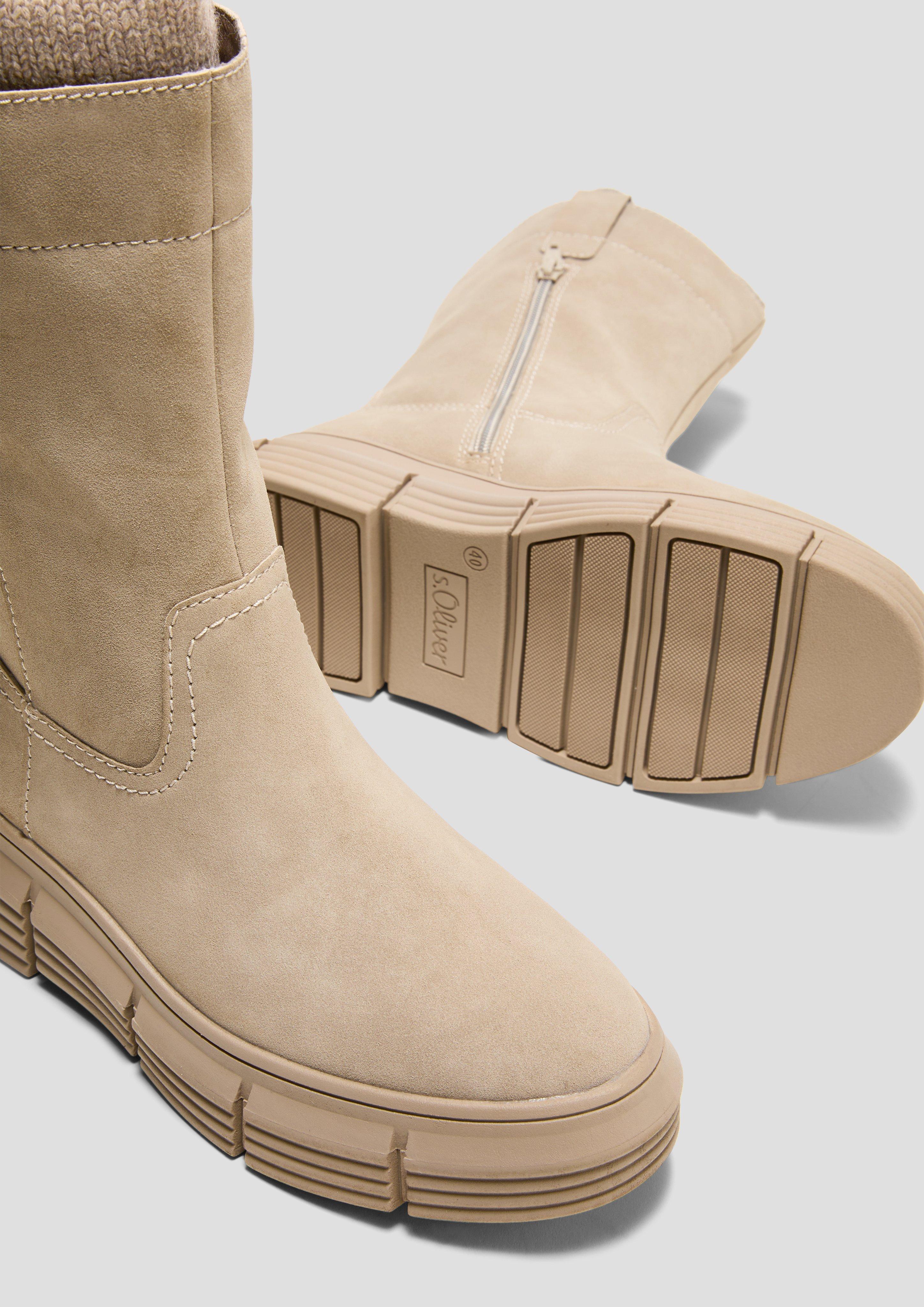 Stiefel in Veloursleder-Optik  6008698-341