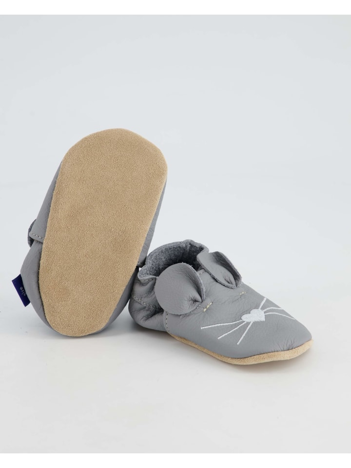 Beck Krabbelschuhe in Grau günstig kaufen