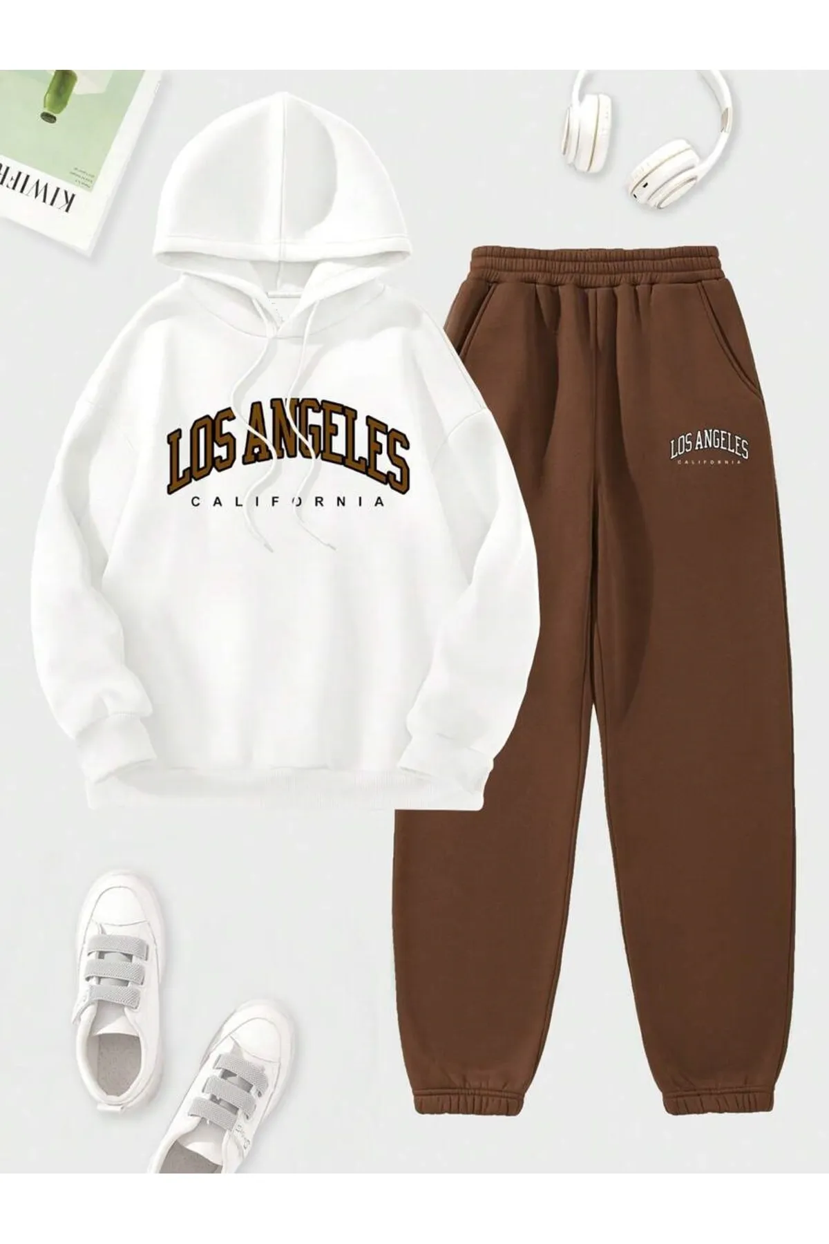 MOONBULL  Sport-Sweatsuit Set - Weiß - Regular Fit
