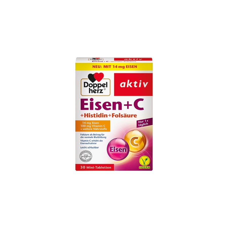 Eisen + C + Histidin + Folsäure Mini-Tabletten