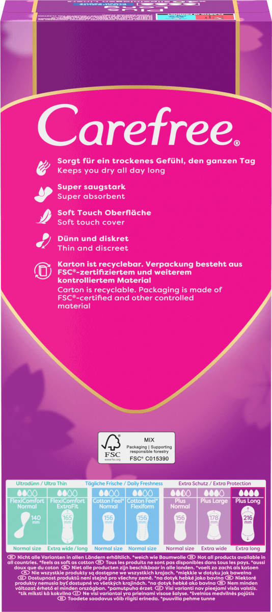 Slipeinlagen Plus Long Frischeduft, 40 St