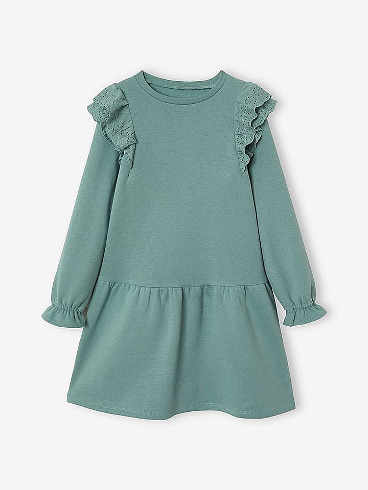 vertbaudet Kleid in Grün günstig kaufen 140