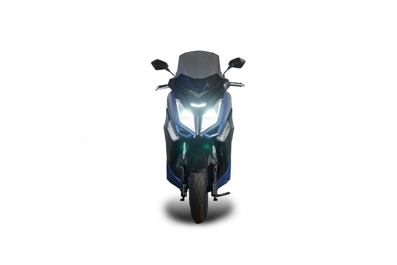 Stormborn Elektro-Motorrad ALEX R - 5kW Motor mit herausnehmbaren Akkus Mattblau / schwarz