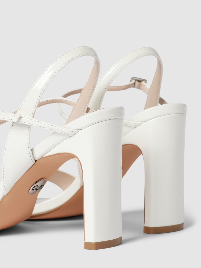 Sandalette mit Dornschließe Modell 'Jean' in weiß