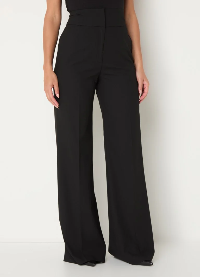 HUGO BOSS Himia high waist loose fit trousers with side pockets