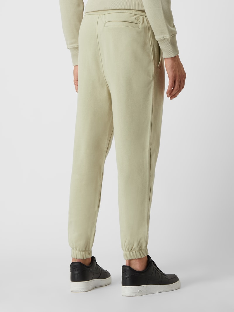 Sweathose mit Label-Print in schilf