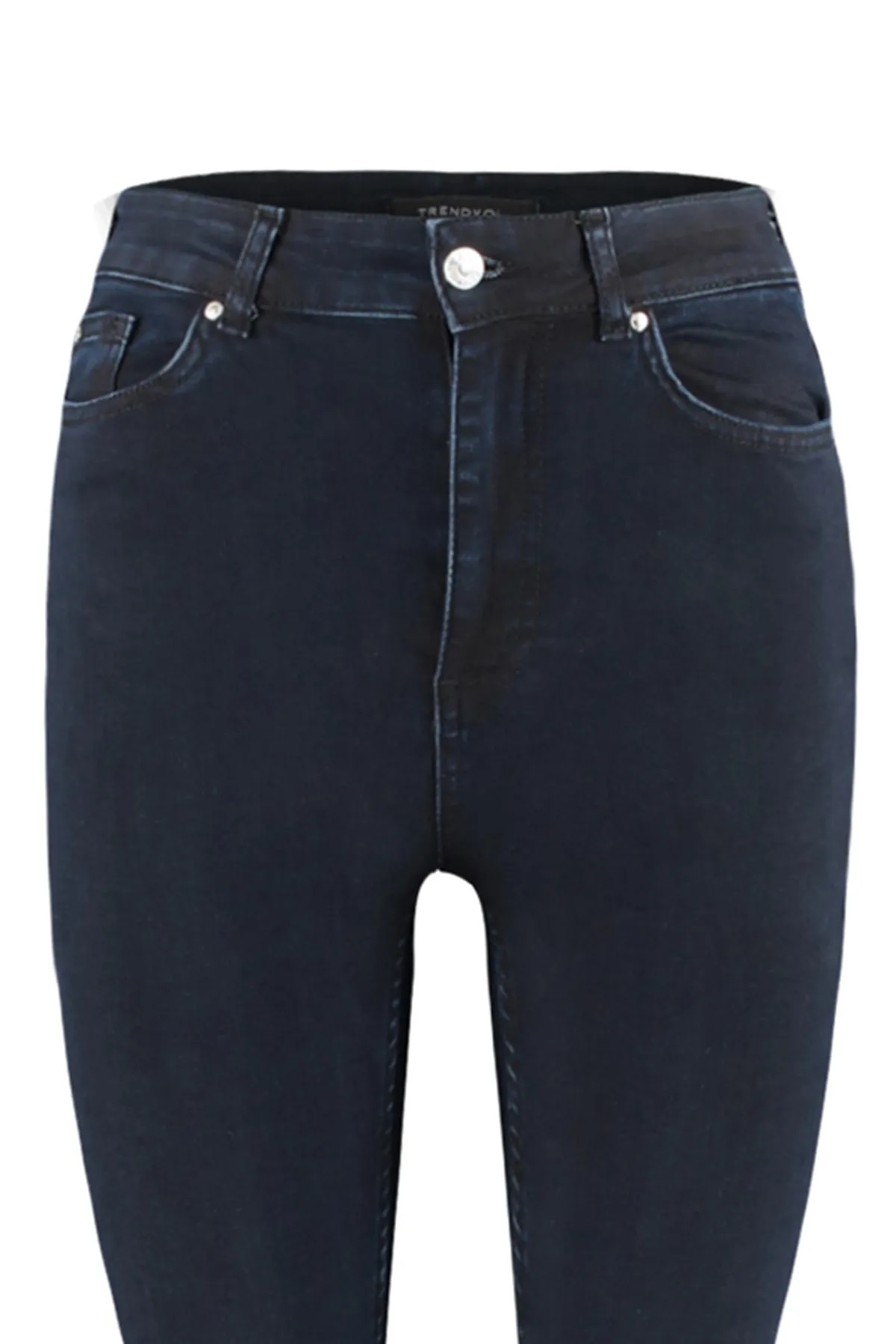 Trendyol Collection  Mitternachtsblaue Skinny-Jeans mit Schlankheitseffekt und superhoher Taille TWOSS23JE00080