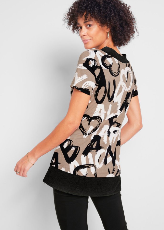 Long-Shirt mit Kurzarm