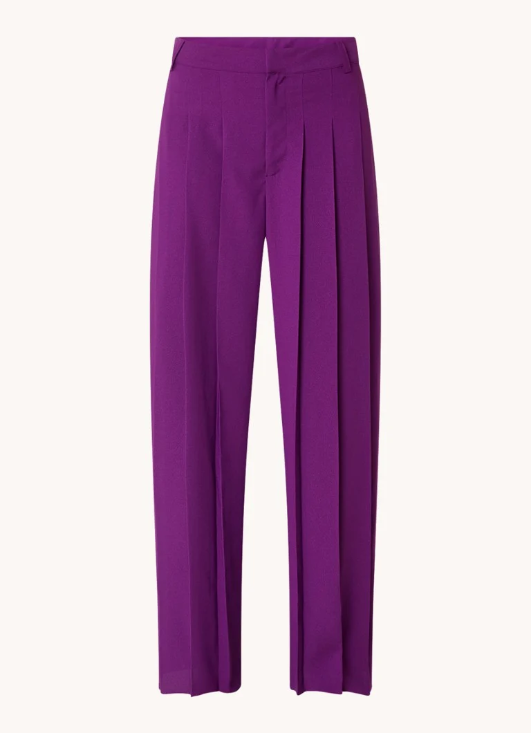 Pantaloni plisați cu talie înaltă și croi larg Ba&sh Miley