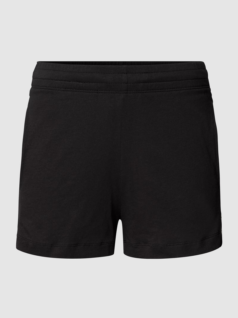 Sweatshorts mit Galonstreifen in schwarz