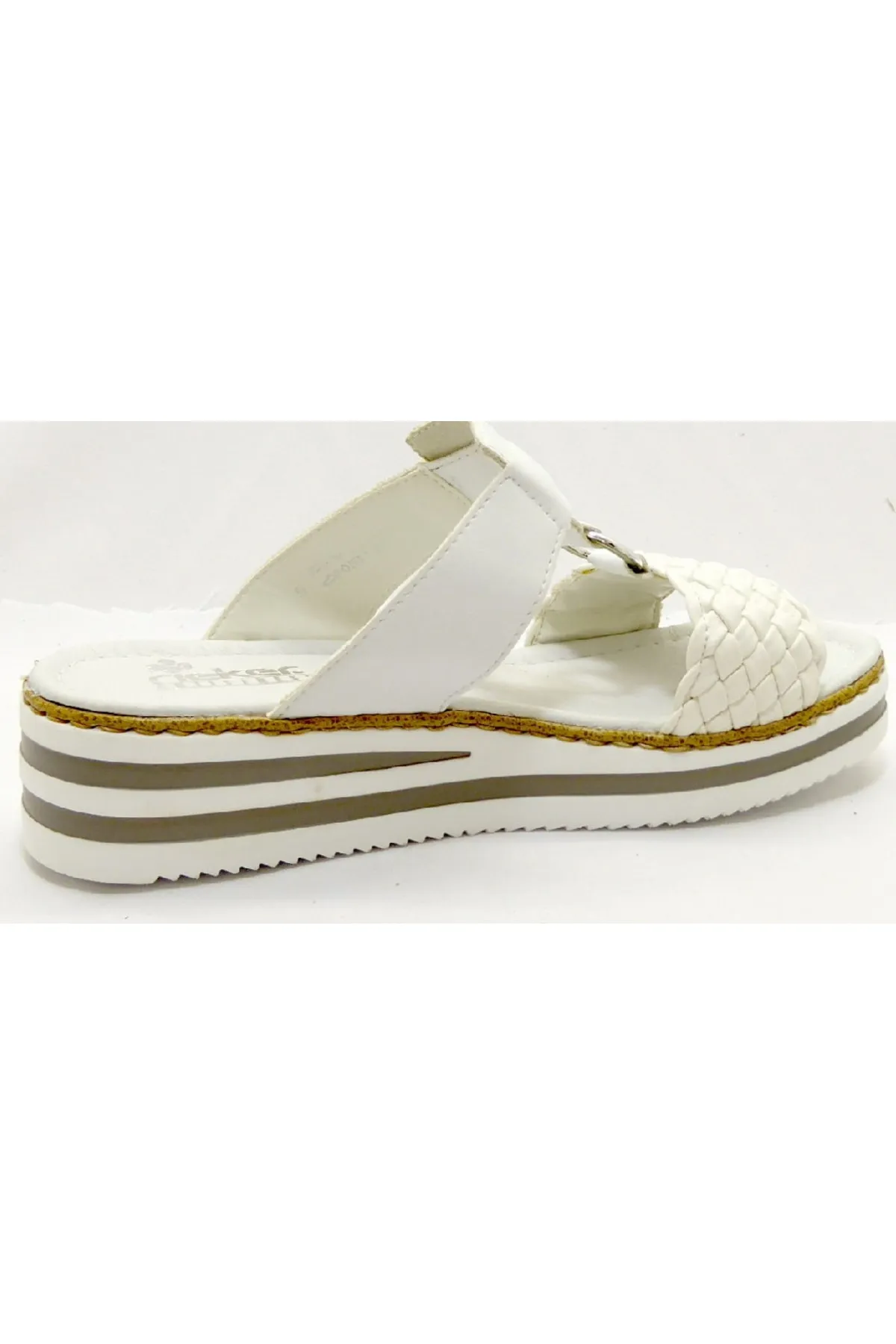 Rieker  Sandalette - Weiß - Flacher Absatz