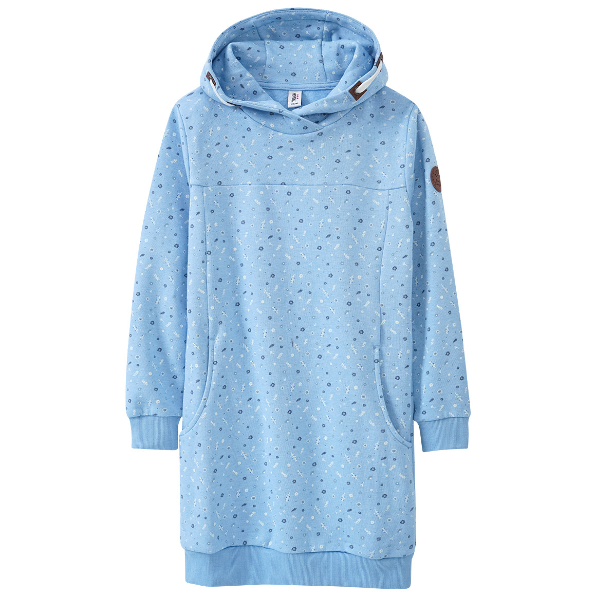 Mädchen Sweatkleid mit Blümchen allover