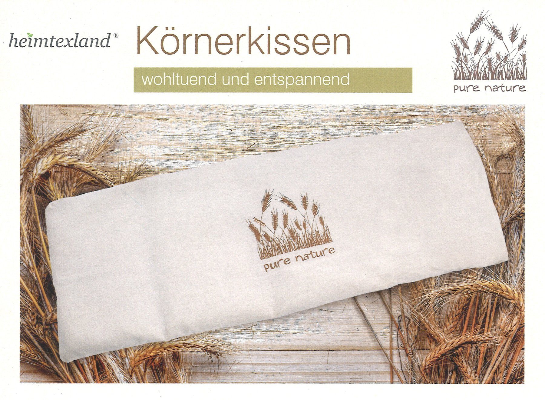 heimtexland Wärmekissen Roggen Natur Körnerkissen Kälte- und Wärmekissen, (Typ752), 4 Kammern,Roggen-Füllung,Kälte- und Wärmeanwendung