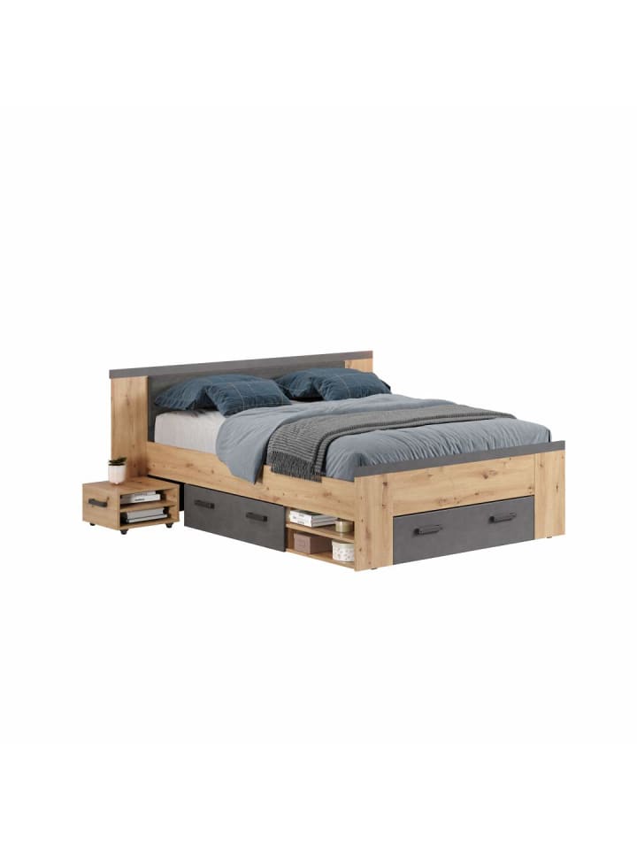 ebuy24 Bett Follow Eiche 190 x 203 cm günstig kaufen onesize