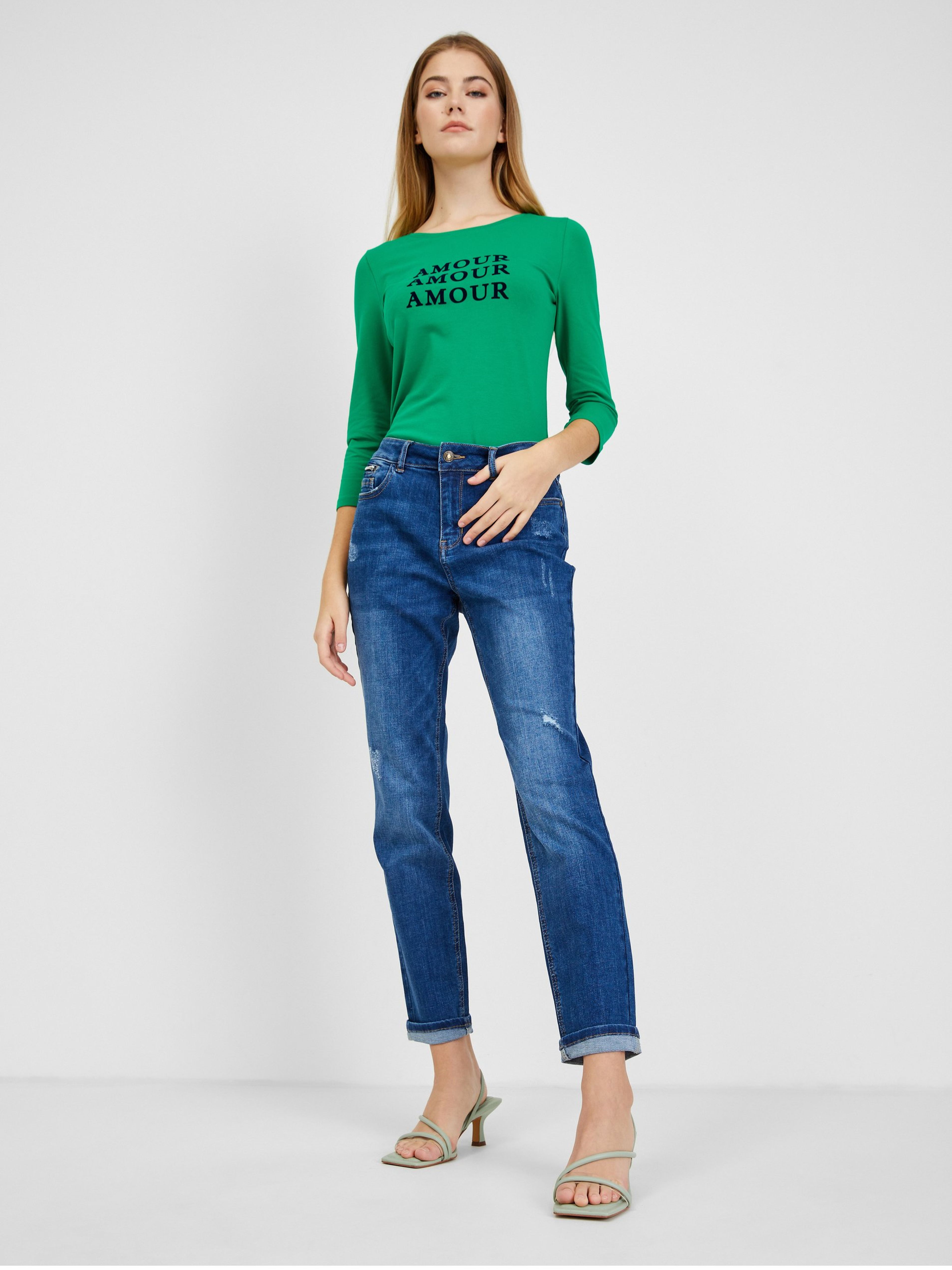 Dunkelblaue Damen Boyfriend Jeans ORSAY