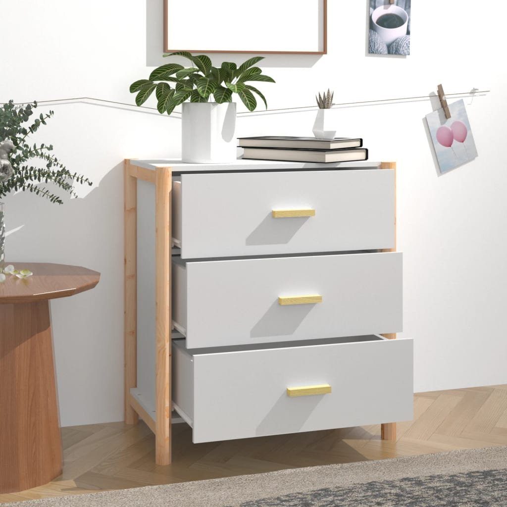vidaXL Sideboard Sideboard Weiß 62x38x70 cm Holzwerkstoff (1 St)