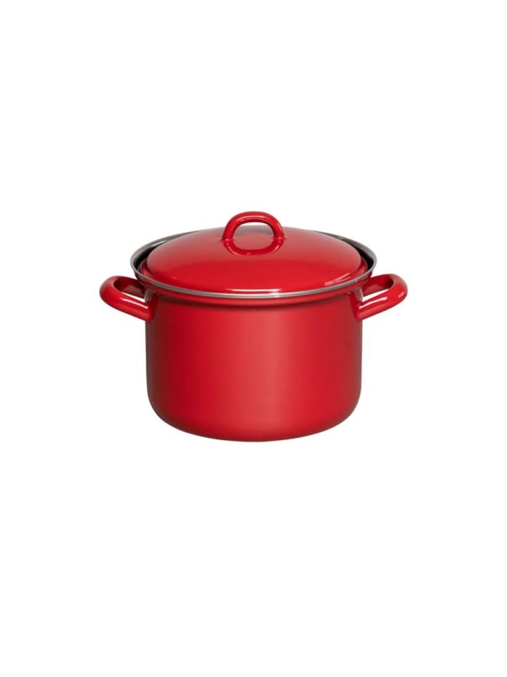 Riess Fleischtopf Topf mit Deckel in rot günstig kaufen 1 Stück