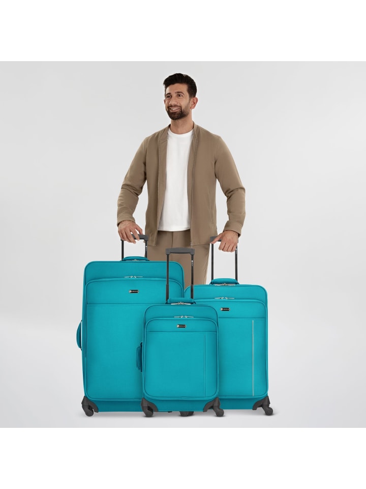 Check.In Sevilla 4 Rollen Kofferset 3-teilig in petrol günstig kaufen onesize