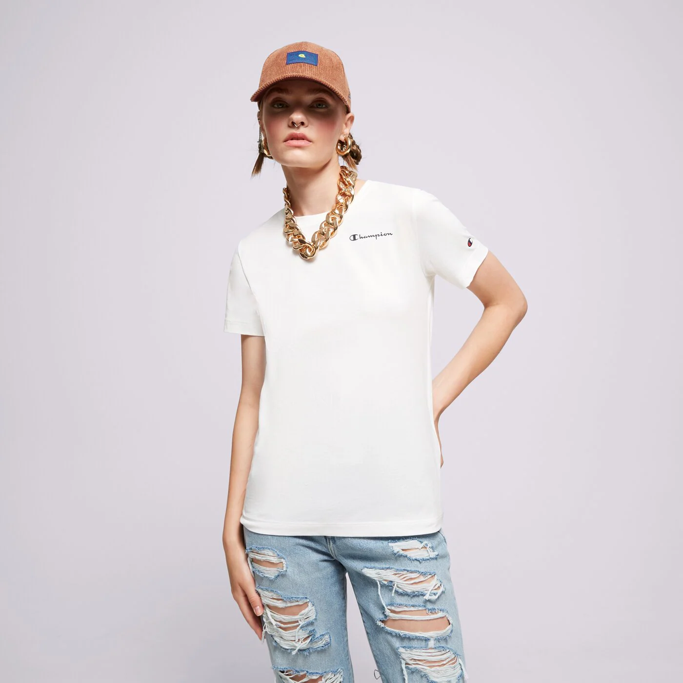 CHAMPION T-SHIRT CREWNECK T-SHIRT Weiß