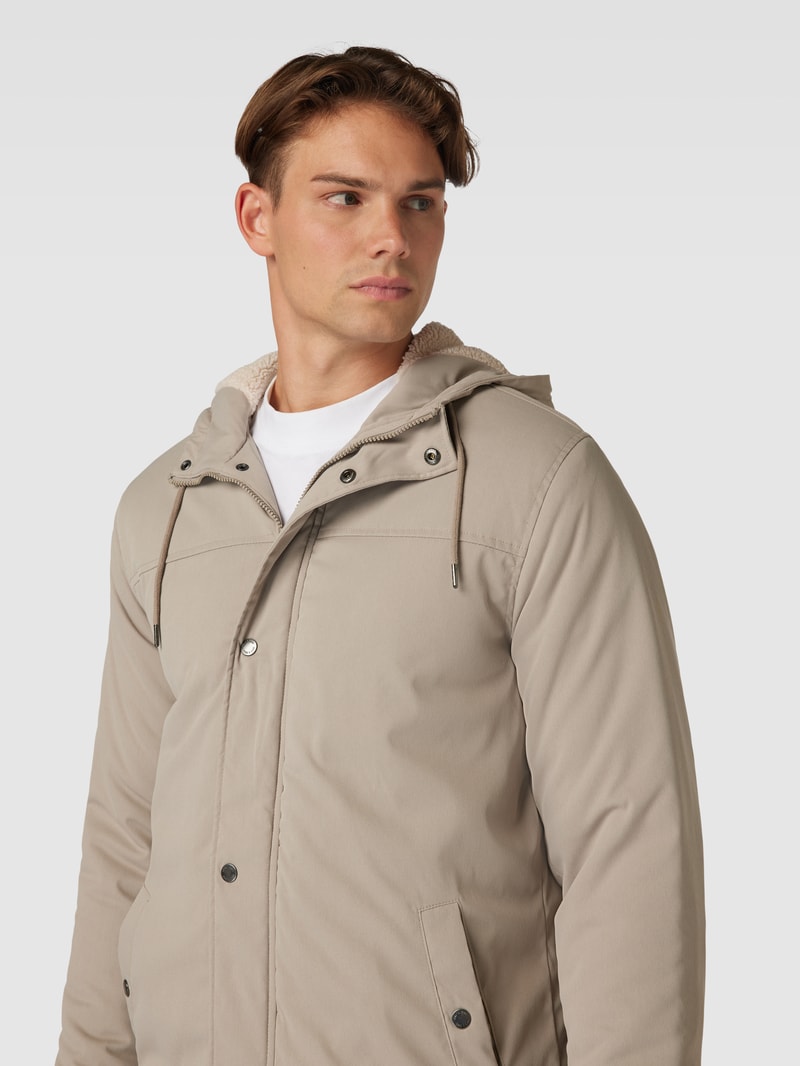 Parka mit Kapuze Modell 'ALEXANDER' in beige